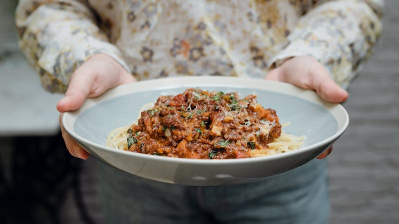 Spaghetti Bolognese fresh pasta at Marcos