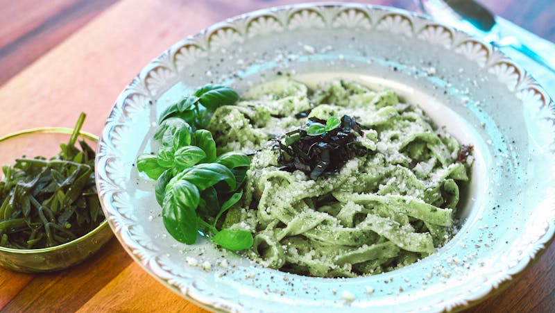 Creamy Truffle Fettuccine pasta dish