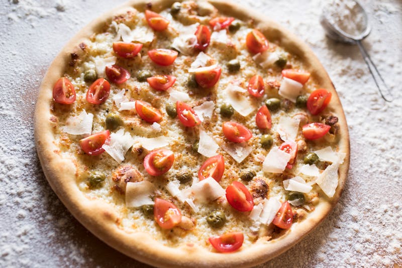 Classic Margherita marco's pizza with fresh basil